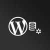 Logo de wordpress y un icono de base de datos